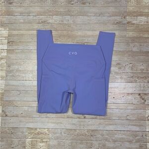 CVG Constantly Varied Gear Leggings Size M Medium Full Length Pockets Blue